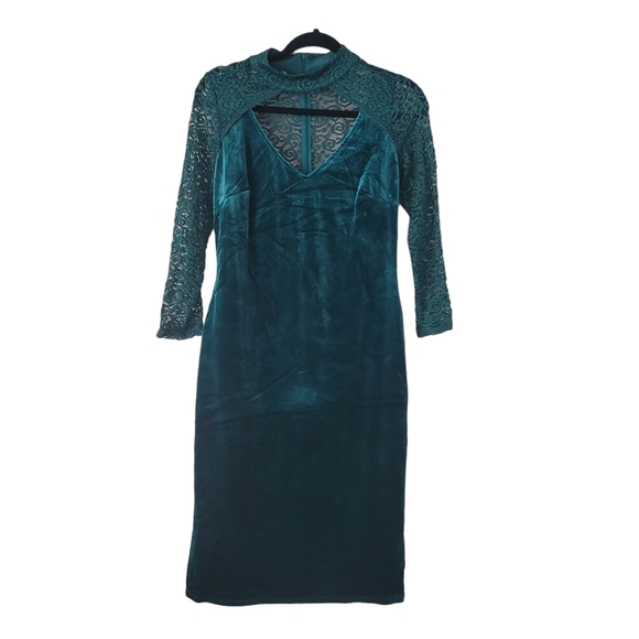 Marina Lace and Velvet Dress - Picture 1 of 6